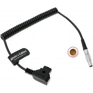 Alvin's Cables Power Cable for Tilta Nucleus-M Motor 7 Pin Male to D-tap Coiled Cable for V-Mount Battery Plate