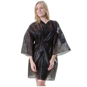 Disposable Nonwoven Kimonos Spa Wear Gown Salon Gown White Black Bathrobe Nylon / Cotton Medical Protective Clothing Class II