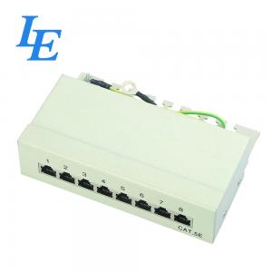 1U FTP 8 Port Cat5 Patch Panel , Cat5e Distribution Panel 1000 Matching Cycles