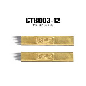 China PCD Golden Wrap Semi Permanent Makeup / Microblading Needles 12 Pins Curve supplier