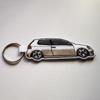 China Embroidery Twill Fabric Custom Car Keychains Remove Before Flight Keychain on sale