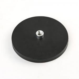 Rubber Coated Magnetic Car Mount Round D88 M6 Anti Scratch