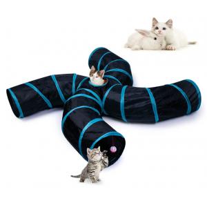 4 way collapsible cat tunnel with Interactive Ball & Storage Bag
