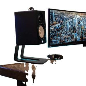 China Black Desk Surround Sound Speaker Monitor Stand Riser with 2mm Wire Diameter supplier