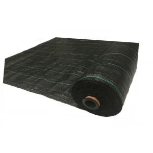 PP / PE Black Weed Control Fabric Weaved By Circular Jet Loom Or Water Loom