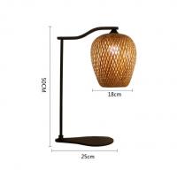 China Atmosphere Rattan Table Lamp , Bamboo Table Light For Indoor Decorative on sale