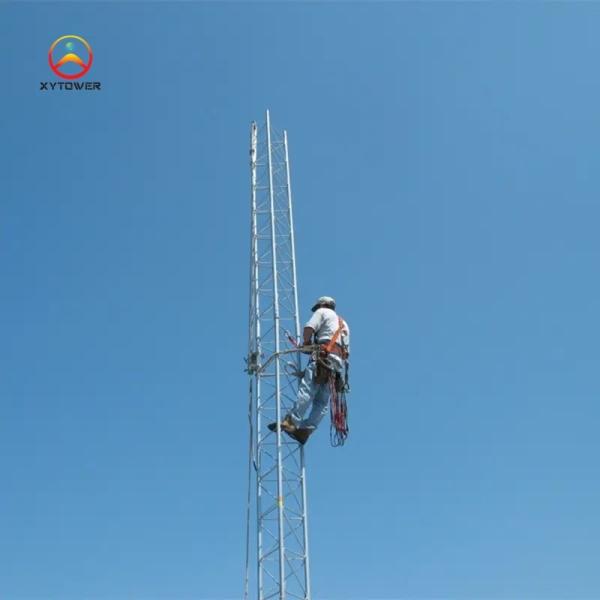 30 Meter Wire Supporting 3 Legged Tubular Telecommunication Steel Guy Wire Lattice Triangle Triangular Mast Guyed Tower