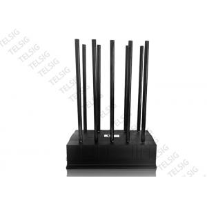 24 Hours 100W High Power Mobile Phone Jammer 10 Antenna Adjustable With AC Adapter