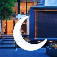 China PE Material Pool Glow Lights Outdoor Crescent Moon Shaped For Valentine'S Day Theme Decoration on sale
