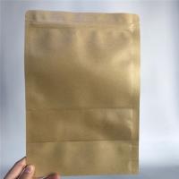 China Custom Accepted Stand up Kraft Paper Bags with Zipper Water Proof Paper Bags on sale