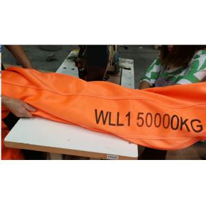 China Heavy Duty Round Lifting Slings Wll 150ton High Strength Single Tube Sleeve wholesale