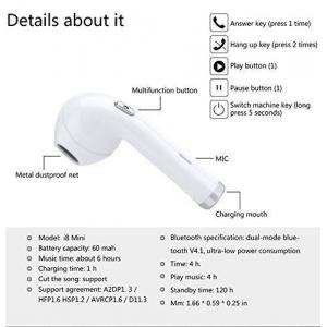 180 degree Rotatable TWS i8 mini Wireless headphonehes bluetooth headset for samsung xiomi earphone headphones 3D fone d