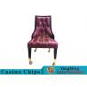 Anti - Corrosion Baccarat Casino Leather Chair With Castors Can Customized