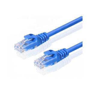 Blue Network Connector Cable Transferring Data Cat 9 Ethernet Cable
