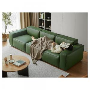 China Customized Living Room Sofa Set High Density Foam Leather Sofa For Apartment Hotel supplier