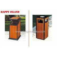 China マツ Solide 木製公園のゴミ箱、RHA-14804 をリサイクルするための外のゴミ箱 for sale