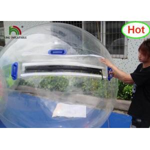China 2m Dia PVC Inflatable Water Ball / Customized Japan Zipper Clear Water Walking Ball supplier
