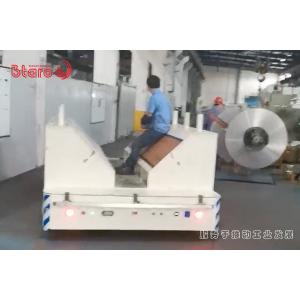 Automatic Running Handing Battery Operated Transfer Trolley Cart 30t Steel Rail For Barrel Handing