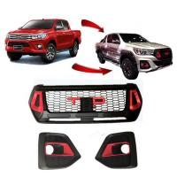 China Rocco 2018 Trd Style Body Front Bumper Grille Fog Lamp Cover Kit on sale