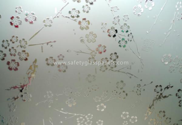 Clear Float Curve Acid Etched Glass 4mm 5mm 6mm For Curtain Walls And Bathroom