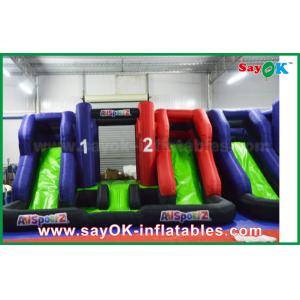 Blue And Red Inflatable Large Bouncer Slider Castle Kids Palying Toys For Children