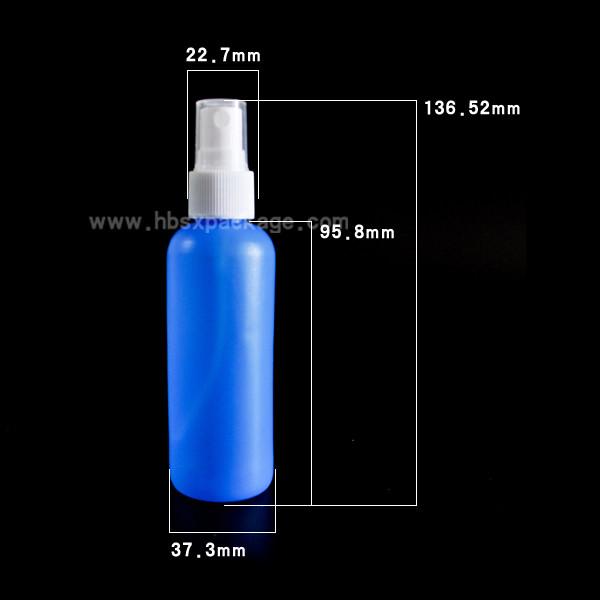 2016 50ml HDPE PE colorful high quality good design spray water bottle