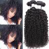 100% Human Peruvian Human Hair Weave , Kinky Curly Human Hair Weave Bundles