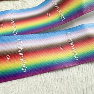 Iridescent Strap Printed Silicone Logo Skirt Ribbon Accessories