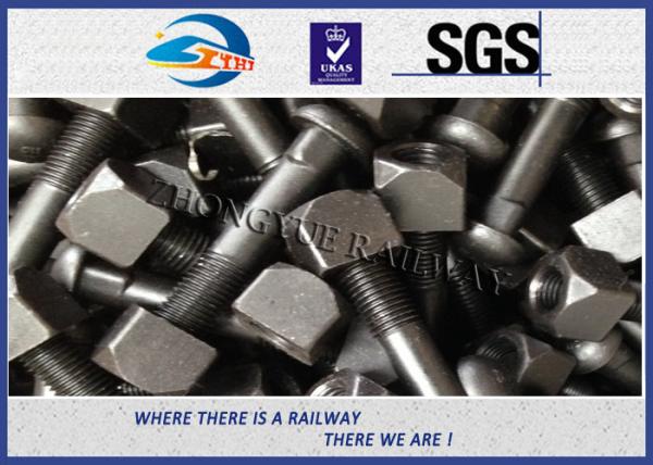 Zinc / HDG Diamond Neck Railway Bolt Rail Track Fish Bolt ASTMA / ASCE