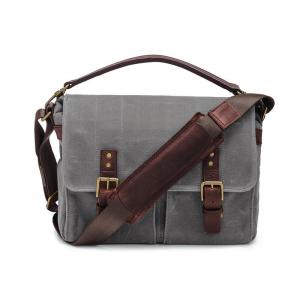 China Outdoor Canvas Crossbody Messenger Bag Grey , Casual Messenger Bags With Pockets wholesale