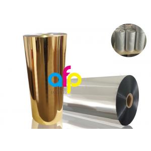 Gold Metalized Plastic Film , Moisture Proof Opaque Metallized Polyester Film