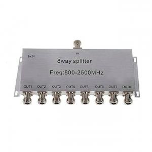 China High Isolation 8 Way Power Divider / Power Splitter 800-2500MHZ , N-female Connector supplier