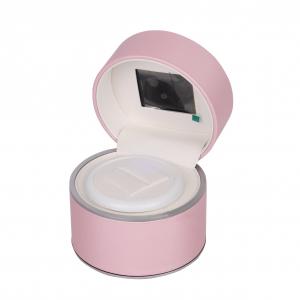 China Luxury LED Light LCD Video Gift Box Pink PU Leather Jewelry Music Videos supplier
