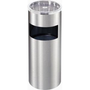 China Shopping Mall Round Standing Ashtray Metal Waste Bin supplier
