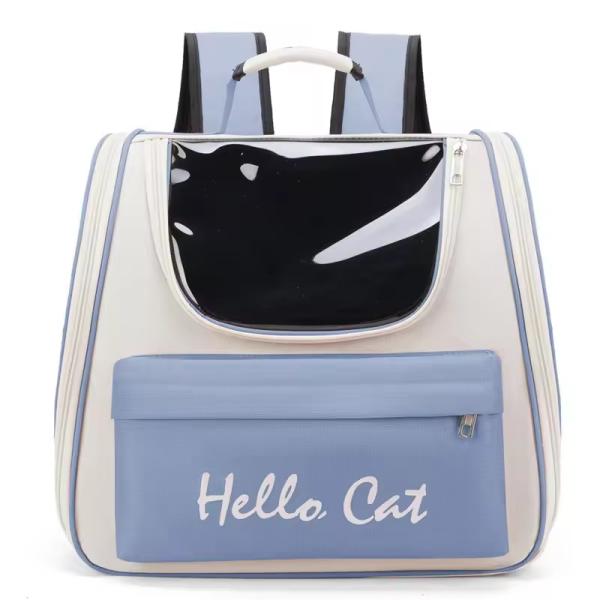 Black / Grey Pet Carrier Bag Foldable Breathable Dog Carrier Side Large Space