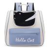Black / Grey Pet Carrier Bag Foldable Breathable Dog Carrier Side Large Space
