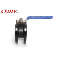 China WCB Carbon Steel Wafer Thin Flanged Ball Valve with Stainless Steel Handle on sale