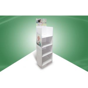 China White Four Shelf Cardboard Free Standing Display Units Offset Printing supplier
