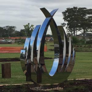 China Stainless Steel Polished Metal Sculpture Metal Outdoor Sculpture Abstract wholesale