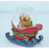 Resin christmas tree and father Water/Snow Globes music box with hand painting
