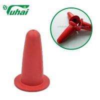China Flexible Animal Feeding Teats 32.8g Weight Round Shape 3mm Hole Dimension Red Color on sale