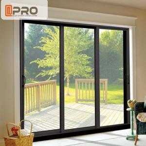 Air Proof Aluminium Sliding Patio Doors , Horizontal Sliding Glass Doors exterior slide aluminum door french door slidin