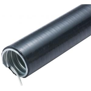 Black Electrical Flexible Metallic Tubing , Flexible Armoured Cable Conduit 3/8"-4"