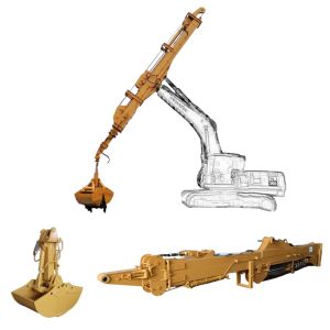 China Brazo telescópico de longitud ajustable para excavadora, excavadora boom telescópico OEM supplier