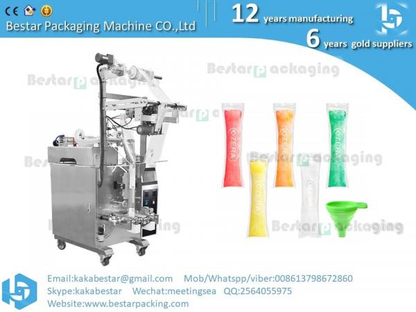 Bestar new design liquid fruits syrup packaging machine,small scale juices and