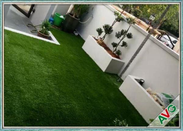 SGS Landscaping Artificial Grass Carpet Roll With Monofil PE / Curly PPE