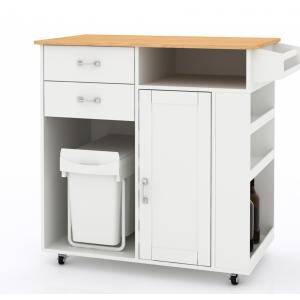 Movable Kitchen Island On Wheels Wood / Granite / Marble Countertop