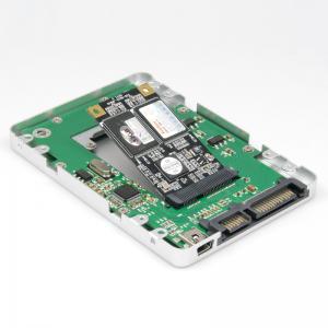 China Mini PCI-e mSATA to SATA + USB 2.0 Converter Adapter 2.5 HDD SSD Case Enclosure 7mm Alumi supplier