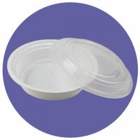 DISPOSABLE PLASTIC ROUND BOX, BLACK/WHITE BASE, WITH CLEAR LID/COVER, GOOD QUALITY, FOOD GRADE MATERIAL