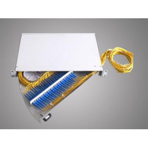 China OEM Fiber Optic Terminal Box , 1U 19'' Rotary Type 24 Core Rack Mount supplier